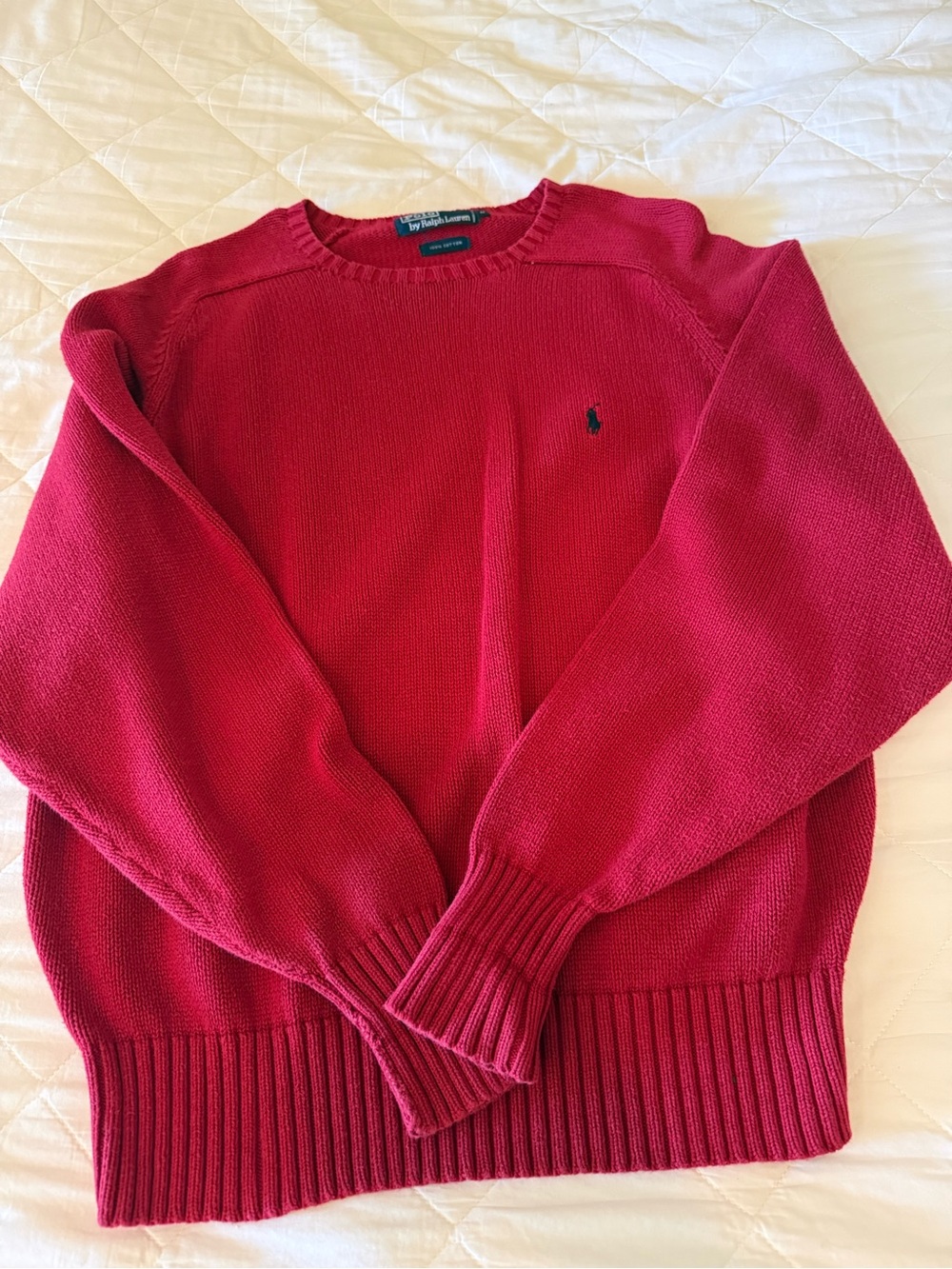 Ralph Lauren Men's Crimson Crewneck Sweater